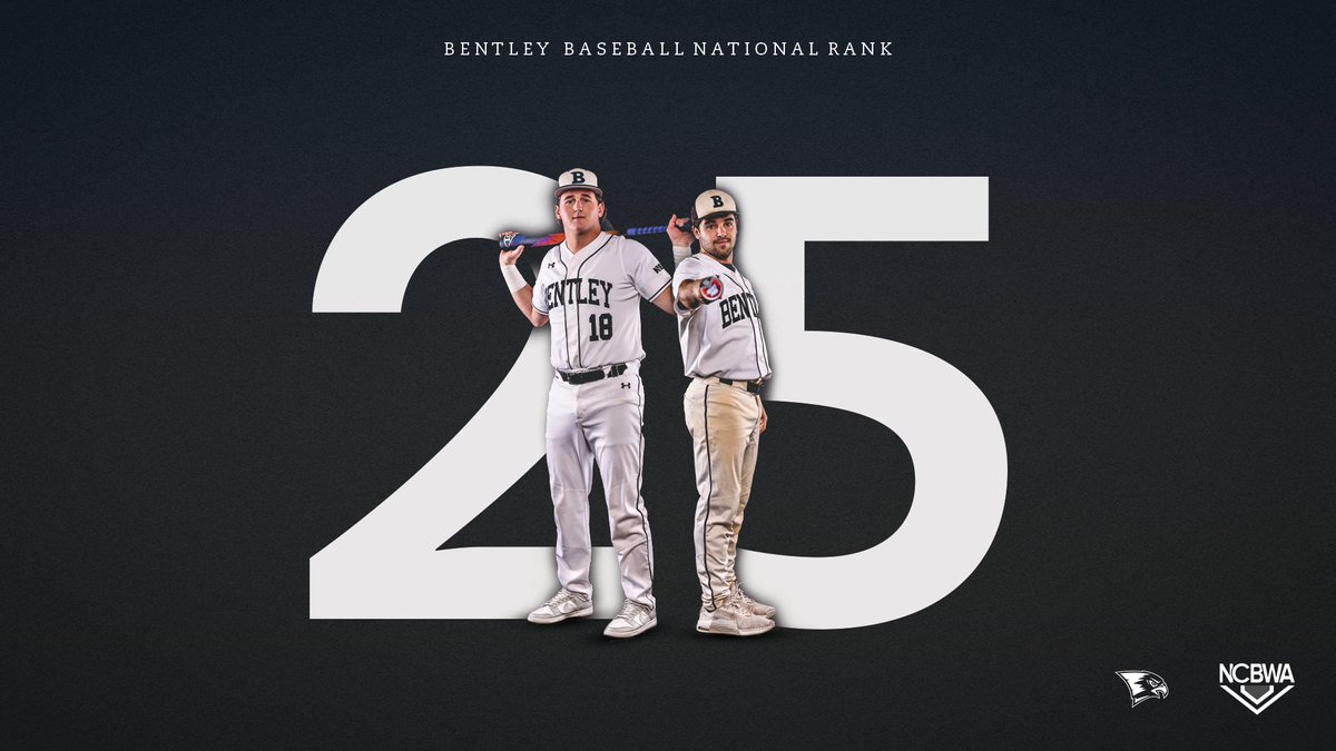 Bentley baseball sliding into the national ranks via National Collegiate Baseball Writers Association!  

The Falcons have a 14-6 record, and they lead <a href="/TheNortheast10/">The NE10</a> in hitting (.304) and runs scored (154)!