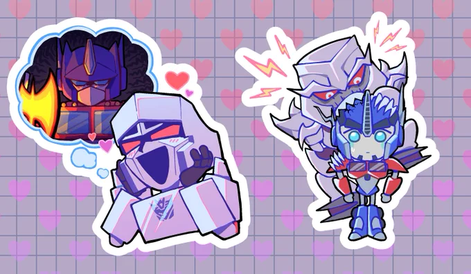 stickers I made for the silly transformers megop stamp rally from ANM last weekend  i love them#Transformers #megop 