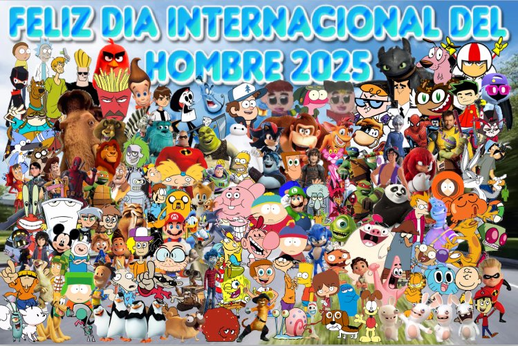 sandraluci38378's tweet photo. Feliz Día Internacional Del hombre para todos los hombres del mundo. #BobEsponja #Jade #ElIncreibleMundodeGumball #InvasorZim #Shrek #SouthPark #KungFuPanda #Sonic #LaEraDeHielo #DeadpoolYWolverine #LooneyTunes #Garfiled #GravityFalls #MickeyMouse  #DiaInternacionalDelHombre https://t.co/keALI2CnvD