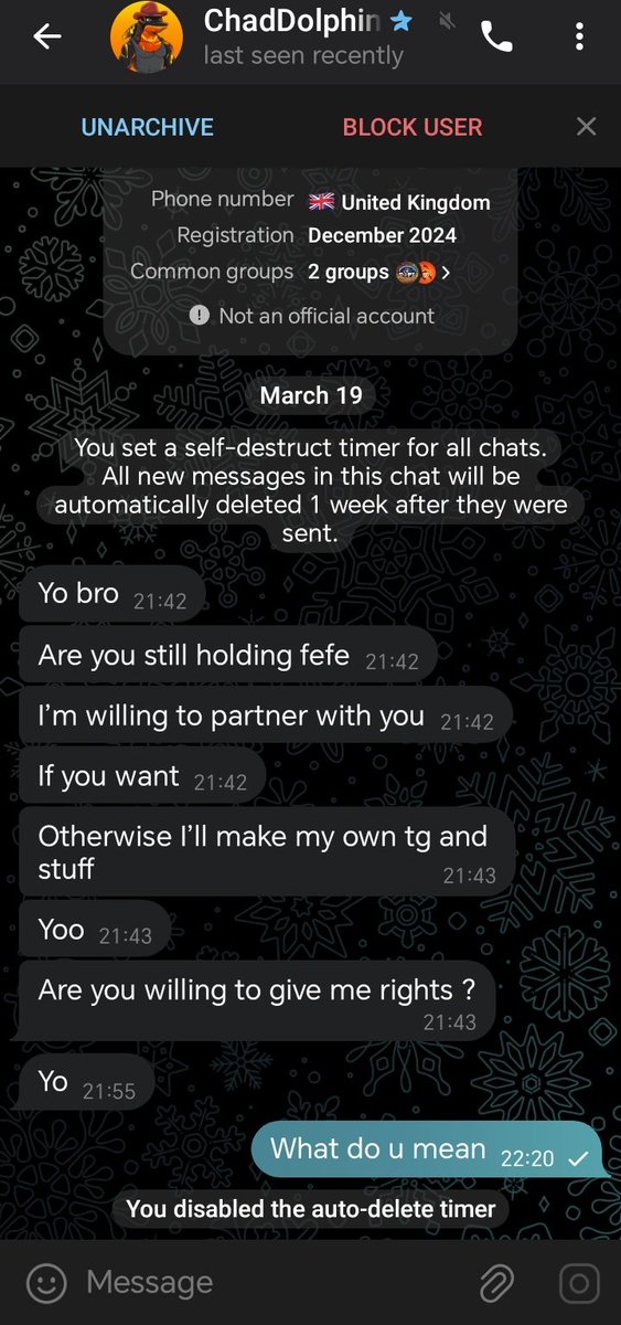 Fefectofamily's tweet photo. So this CTO got pumped by @chaddolphineth who's trying to takeover over using https://t.co/JgJcqITmyT

Another one got launched today which is a scam https://t.co/V9zfHY6zAA

This CTO is still alive and the lead is @xGymladshin

#fefe #cto #pepekiller #eth https://t.co/MXrcwDTy5C