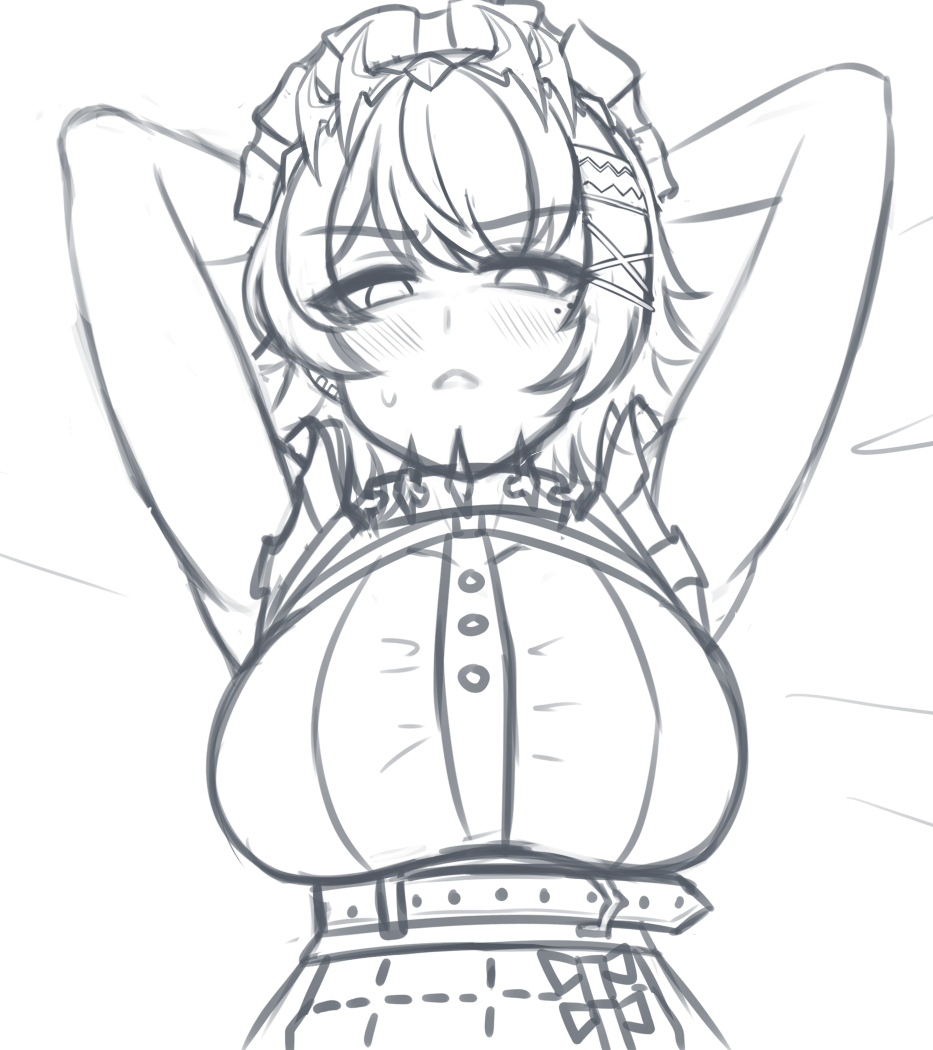 Ellen wip. Finally drawing shark maid for my Maid March poll