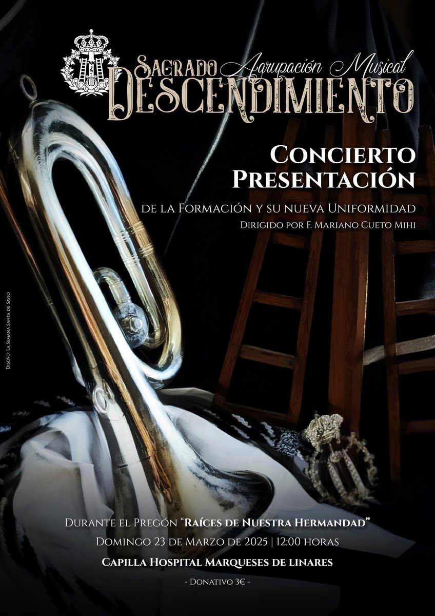 lassantadesavio's tweet photo. 🕯️✍🏻 Cartel muy especial editado para la presentación de la @AM_Descen y su nueva uniformidad.

Agradecido por la confianza en mi trabajo a la que fue, es y será siempre Mi Banda... Os deseo toda la suerte del Mundo en esta nueva andadura siendo la estela de Nuestro Señor. https://t.co/CEwt8uf7la