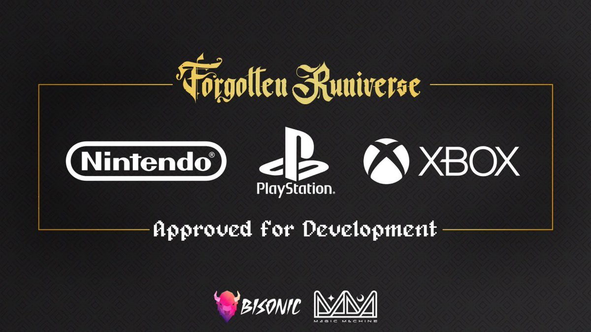 Forgotten Runiverse is approved for development on Playstation, XBOX, and Nintendo. 

Probably the first one?