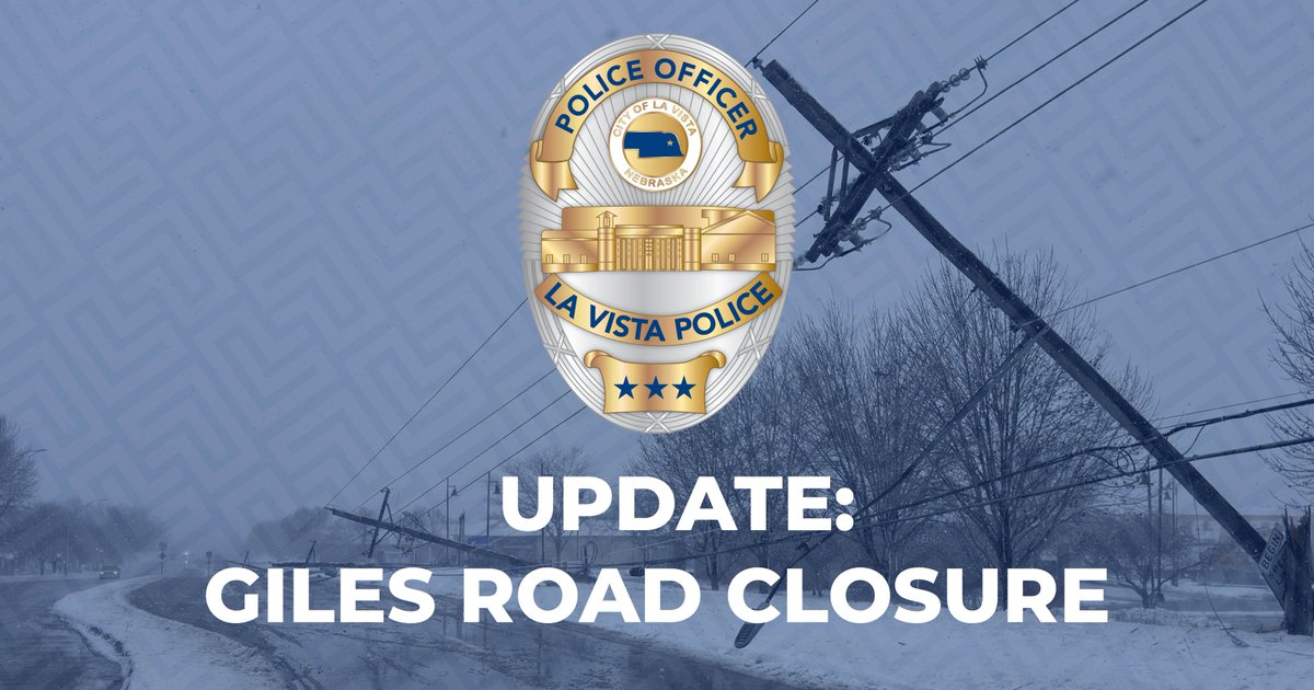An update regarding the power outages along Giles Road. OPPD crews have begun the repairs, which they anticipate taking until sometime Friday to complete. While repairs take place, both directions of Giles Road will remain closed.