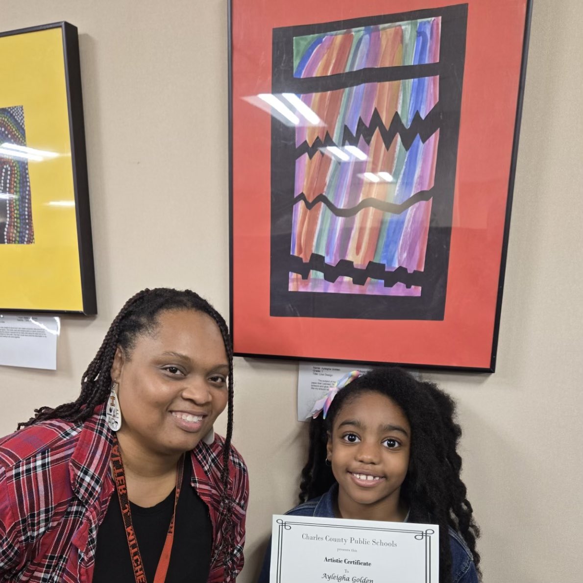 These creative bulldogs had their artwork featured at the Board for #YouthArtMonth 🖼️ <a href="/CCPS/">Charles County Public Schools</a>