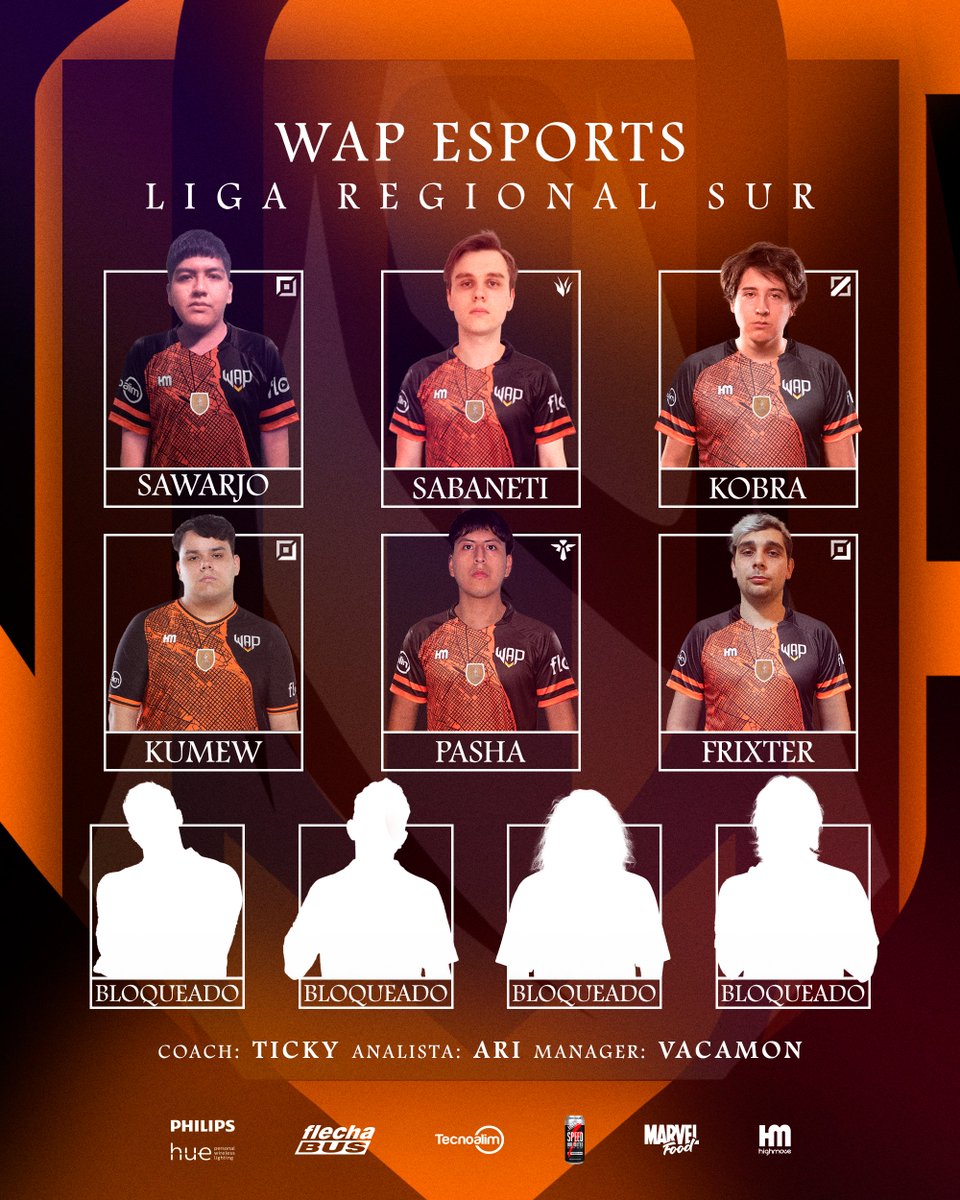 ¡Roster listo para defender el título en la #LRS!

🔸 <a href="/Sawarjo1/">Sawarjo</a>
🔸 <a href="/Sabaneti_Lol/">Sabaneti</a>
🔸 <a href="/_Franco0/">Kobra</a>
🔸 @kumewww
🔸 @R_PachiG
🔸 <a href="/FrixterLol/">Frixter</a>

🔸 <a href="/1_tcky/">Ticky</a> 
🔸 <a href="/aricornioazul2/">Ari</a>
🔸 <a href="/VacaVacamon/">Vaca</a>

🔒 👤
🔒 👤
🔒 👤
🔒 👤

Nos vemos pronto en la grieta 😉