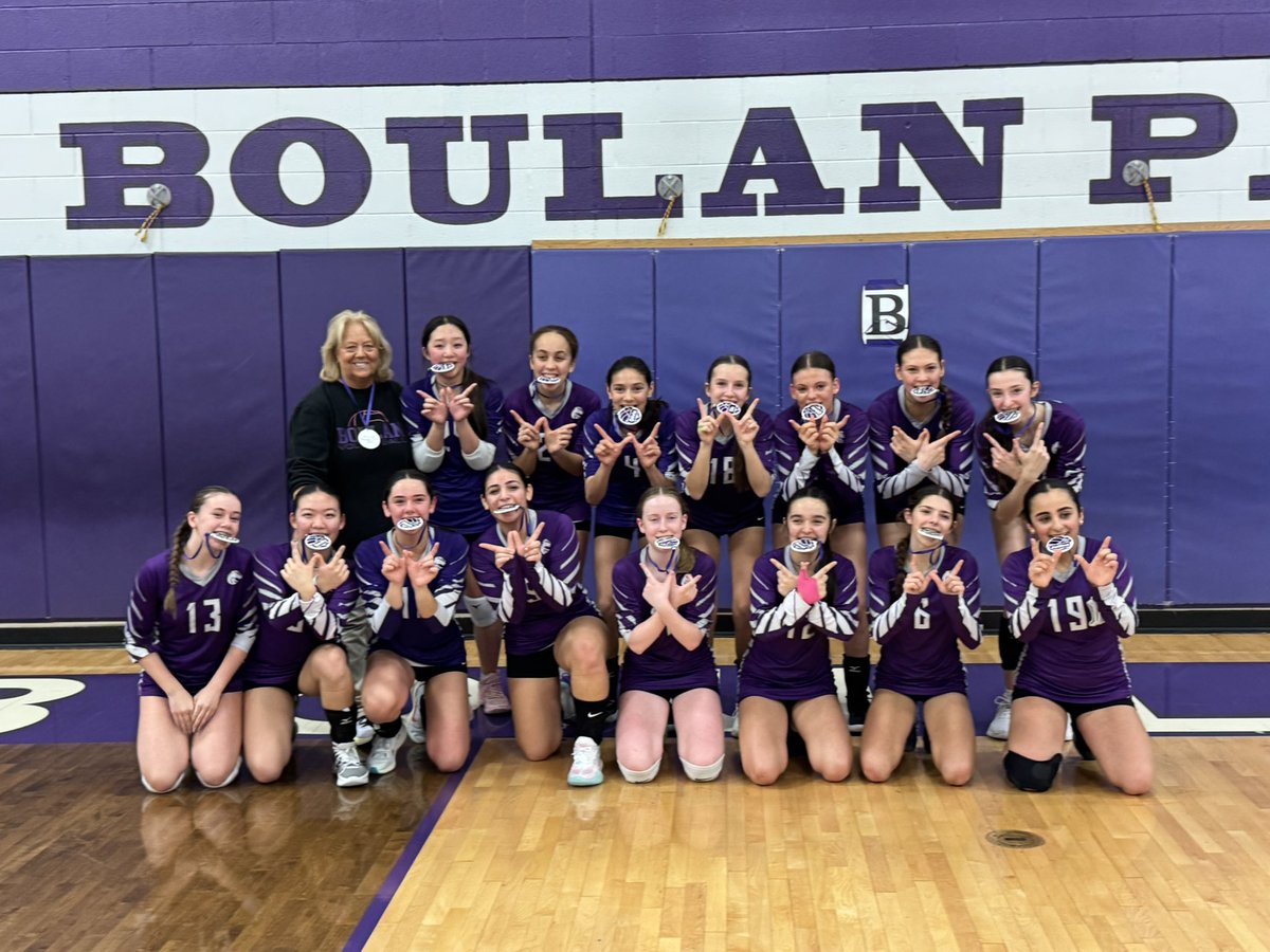 Congratulations to the Boulan 8th grade volleyball team on a fantastic season. I am so proud of all your hard work.  City Champs👍🏐!!   @