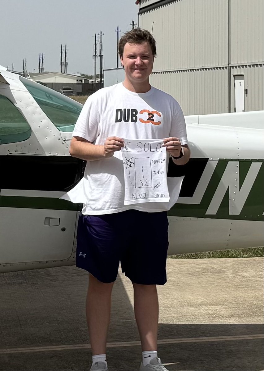 Jonathan Clay’s first solo flight is complete. You will always remember your first. Look forward to many more. #cessna172