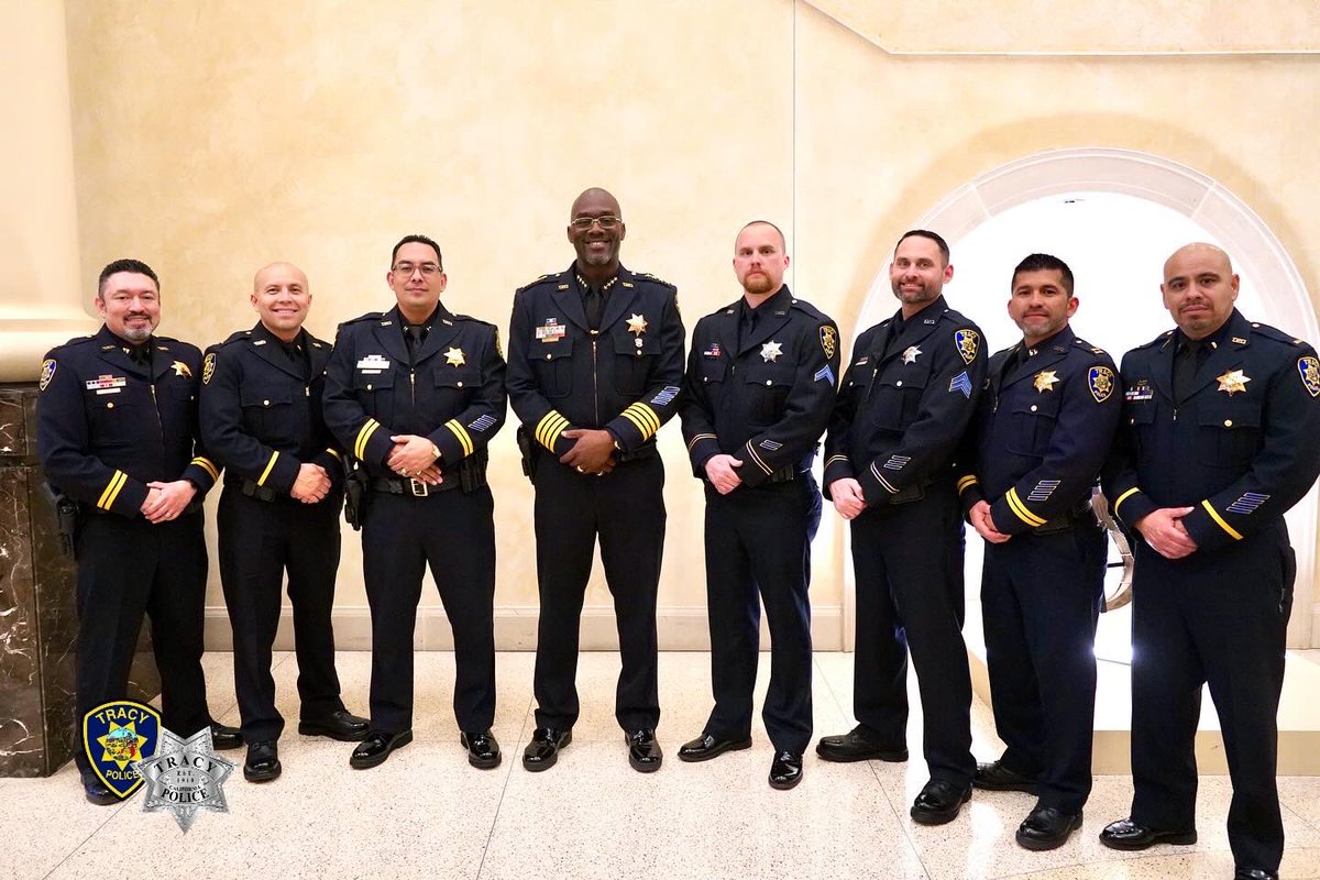 tracypd's tweet photo. Last night, we proudly welcomed Officer Zacc Baker and Officer Richard Francis to Tracy PD as our newest lateral officers. We also celebrated the well-earned promotions of Corporal Andrew Glover, Sergeant Matt Grijalva, Lieutenant Daniel Garcia, and Captain Miguel Contreras—each of whom has demonstrated outstanding leadership and commitment to our community.

Congratulations to all! We look forward to the impact you will continue to make in keeping Tracy safe. 💙👏
