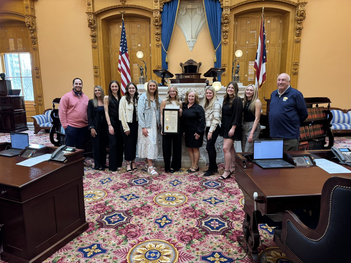 We spent the day in Columbus  where our team was recognized in both the State House of Representatives and the State Senate for their National Championship. A huge thank you to Senator Al Landis and Representative Jodi Salvo for their support of the team and KSU Tuscarawas!
