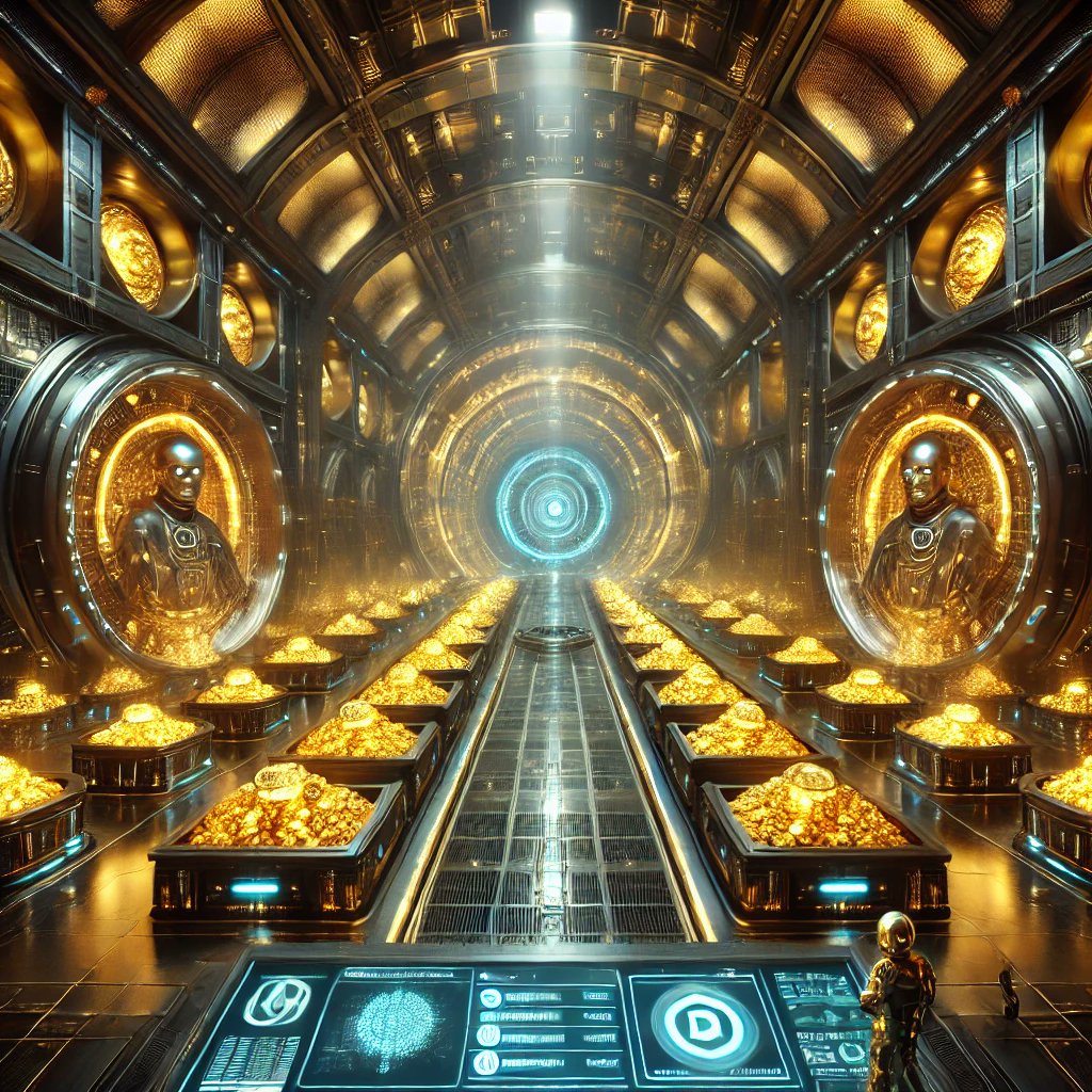 🏴‍☠️💎 The Vault of Greed — Treasures beyond imagination, guarded by sentient AI with glowing eyes. Will you steal the riches or fall to their wrath?