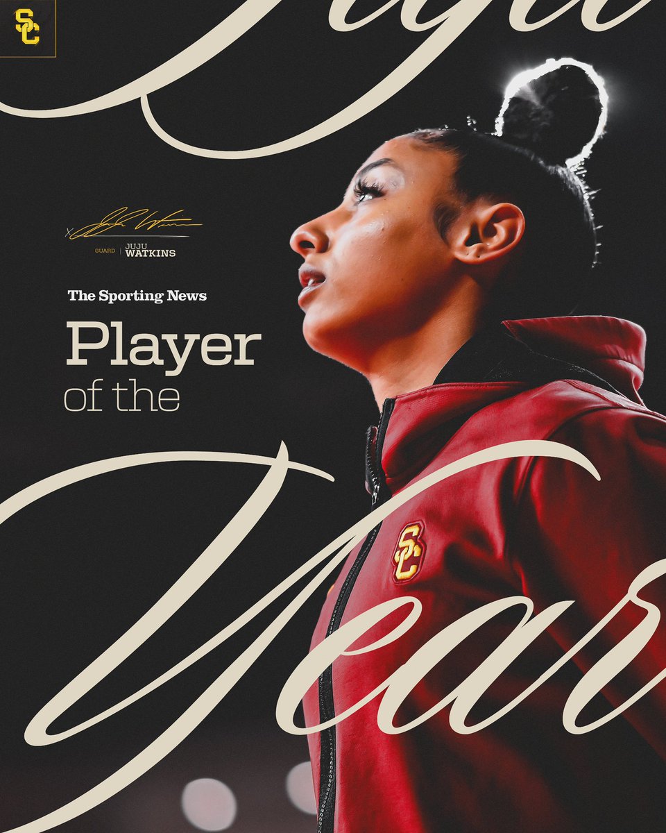 USC Women's Basketball (@uscwbb) on Twitter photo Another NPOY honor for 12 โ๏ธ
JuJu Watkins has been named the <a href="/sportingnews/">The Sporting News</a> National Player of the Year! Another NPOY honor for 12 โ๏ธ
JuJu Watkins has been named the <a href="/sportingnews/">The Sporting News</a> National Player of the Year!