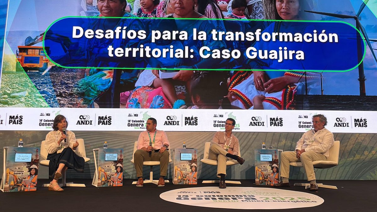 CerrejonCol's tweet photo. 🧵1/ #AgendaCerrejón | Hoy, nuestra presidenta, Claudia Bejarano, participó en el panel "Desafíos para la transformación territorial: Caso La Guajira" en #ColombiaGenera. Aquí te contamos sus reflexiones sobre cómo el trabajo conjunto impulsa el desarrollo del departamento. 👇🏻 https://t.co/v38XaImpMX
