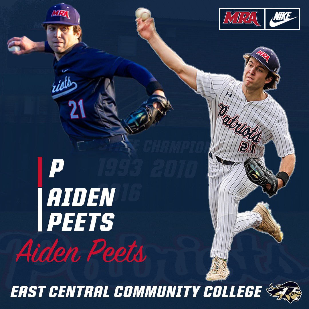 MRABaseball's tweet image. Congratulations to Junior RHP @apeets14 on his commitment to East Central Community College! #NextLevelPats