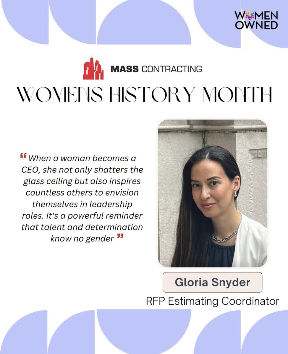 MassCorp_GC's tweet photo. Our #WomensHistoryMonth series continues! Today, we’re proud to highlight two incredible colleagues who shared what #InternationalWomensDay means to them. 💜✨
#WomenInConstruction #WBE #BuildingYourFutureToday https://t.co/qSQ2e8tYlq