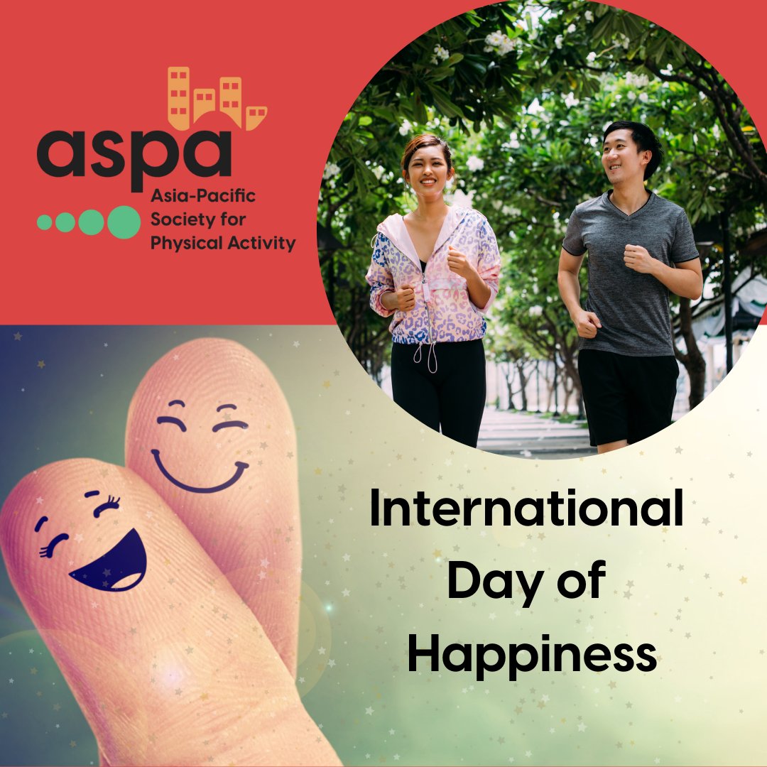 #PhysicalActivity isn’t just great for your body, it also elevates your mood by triggering a release of endorphins! Walk, run, cycle or stretch and boost your mood today for #InternationalDayofHappiness 🌞