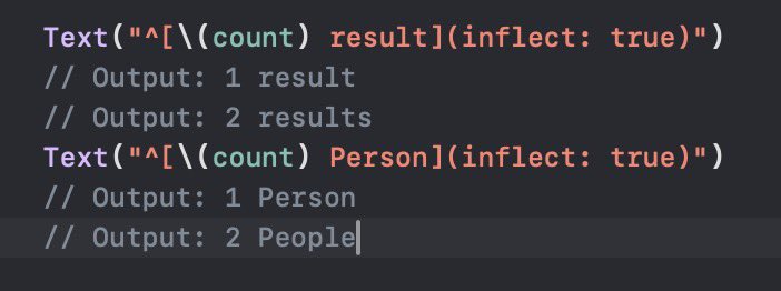 Nicer way to implement pluralisation on SwiftUI Textual components 
#swiftui #iosdeveloper #ios #xcode #pluralisation