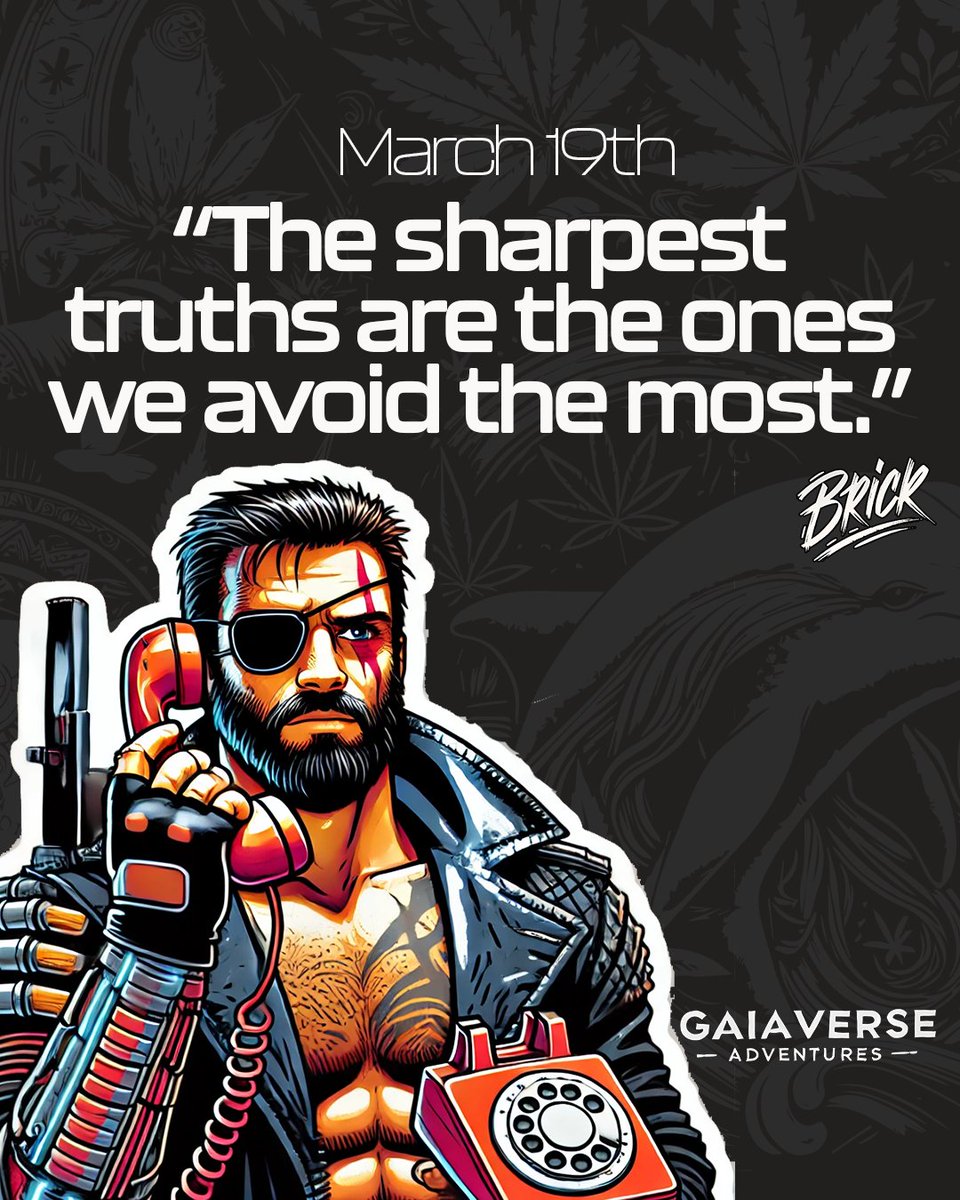 GVA_Adventures's tweet photo. 🗓️ Daily Brick – March 19

"The sharpest truths are the ones we avoid the most."

•Truth is not always convenient.
•Some truths are so uncomfortable that we avoid them, build walls to block them out.
•But these truths, the ones we hide from the most, are often the ones that hold the key to our growth and freedom.

The truths you fear most are the ones you need to face.