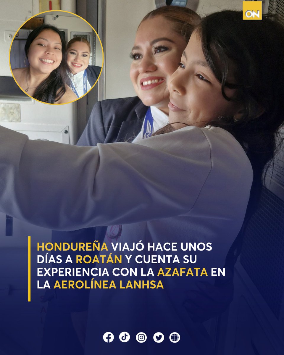canal11hn's tweet photo. ✈️💬 Una hondureña viajó a Roatán hace unos días y compartió su experiencia con la azafata de la aerolínea Lanhsa. Un relato conmovedor que no te puedes perder. 💙👇 

Todos los detalles aquí: https://t.co/gUWYpeYIlQ

#Roatán #Lanhsa #Honduras https://t.co/EZ2azppTd4
