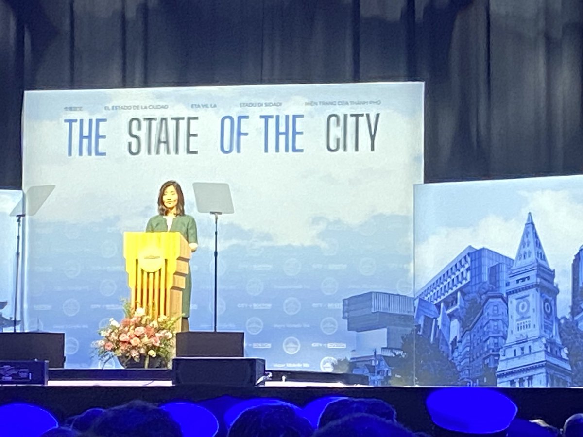 USSConstMuseum's tweet photo. Excited to be at Mayor Wu's State of the City Address where she just announced that @USSConstMuseum will be a featured museum for #BostonFamilyDays. Free admission to all #Boston families on the first two Sundays of each month. Visit https://t.co/xNdhDQ7DDF to learn more. https://t.co/tKeEfvHItM
