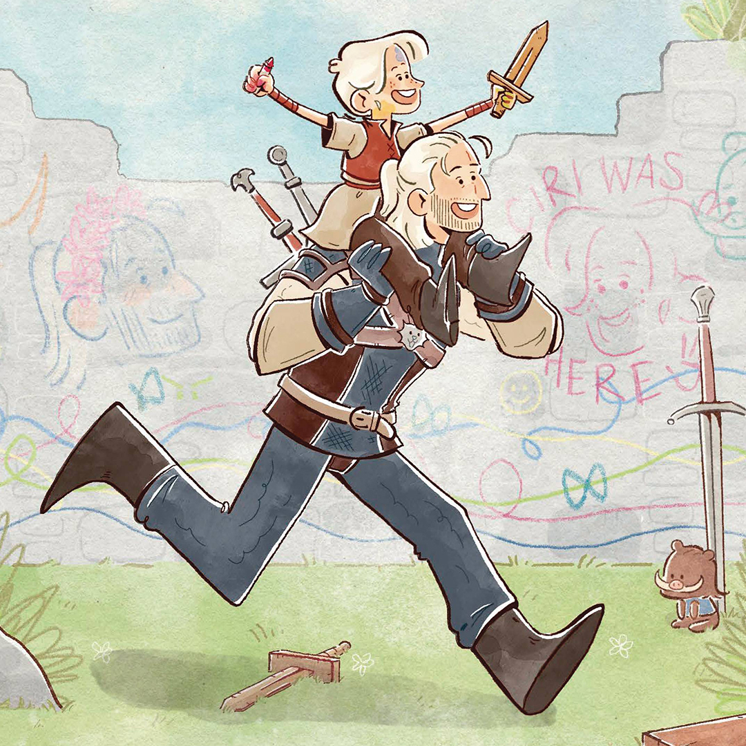 Putting a Witcher twist on family, this delightful collection of comics features Geralt as your average monster-slaying dad, trying to raise Ciri to be a good kid while teaching her all about life as a witcher.

Little Witcher is available for preorder!
bit.ly/4kHgbQy