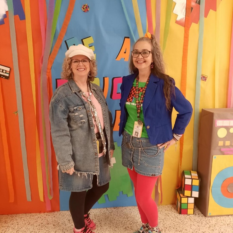 CESLearning4ALL's tweet photo. Book Fair is radical! Today we dressed in 80's style. https://t.co/DKLOyNSkFI