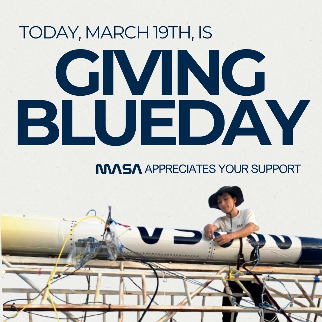 Welcome to Giving Blueday, a day of giving where MASA and many other University organizations fundraise. This is MASA's largest fundraising day of the year and your support is greatly appreciated. The link to our page is as follows: tinyurl.com/masagiving

#rockets #rocketry