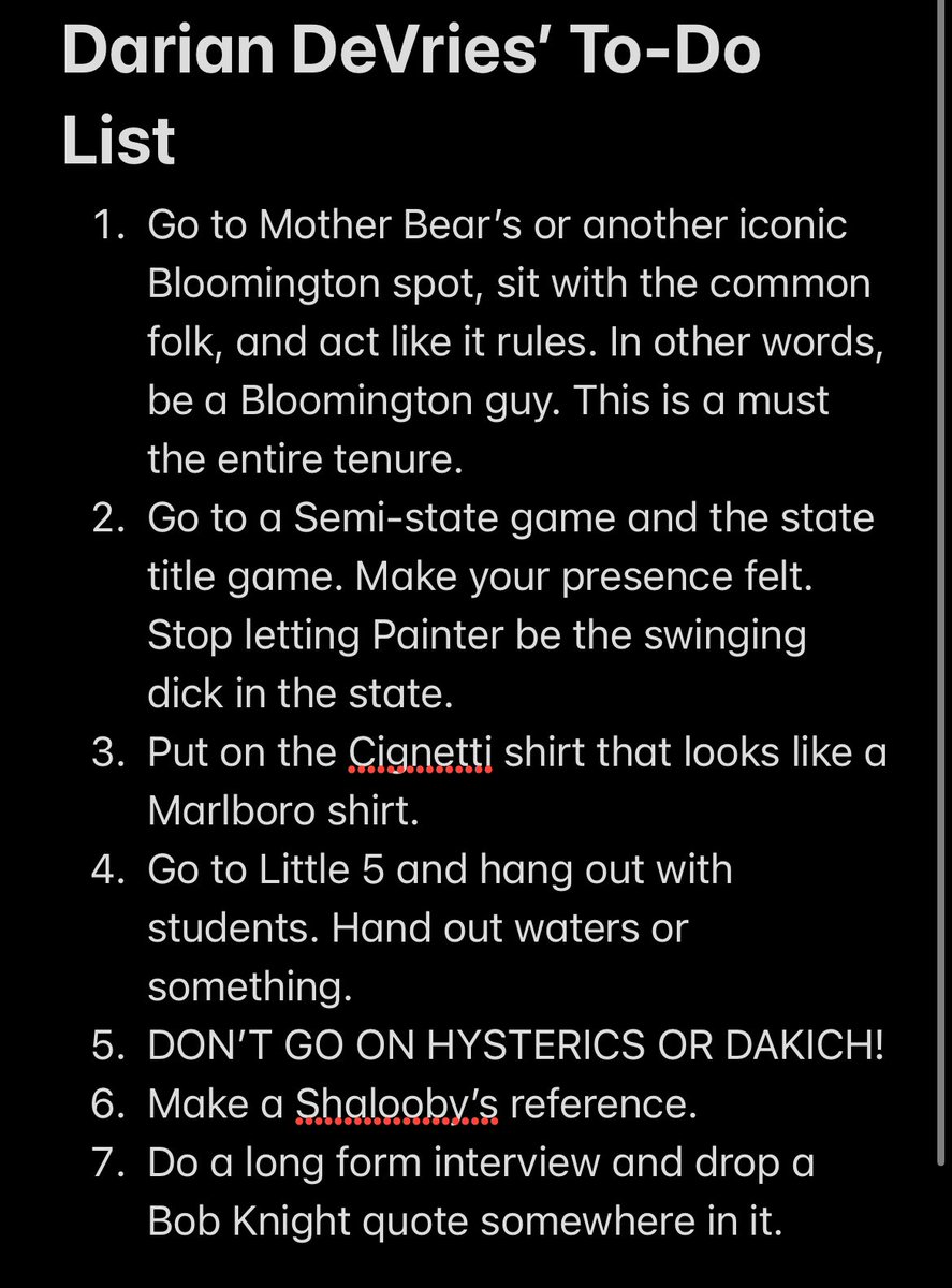 I have compiled a list of non-basketball things for Coach DeVries to do to win over the fanbase early on in his tenure. I included things that would appeal to all ages of Hoosier Nation.