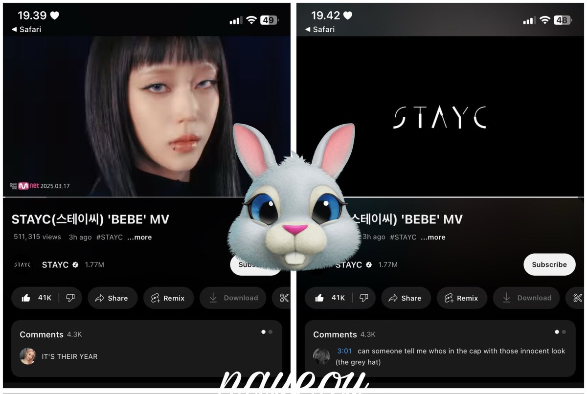 <a href="/WorldOfSTAYC/">َ</a> Congrats on your comeback, STAYC! #BEBE is an amazing song and your talent shines through. Wishing you all the success with this release!

#강렬한_틴프레시_스테이씨_베베
#STAYC_BEBE_COMEBACK