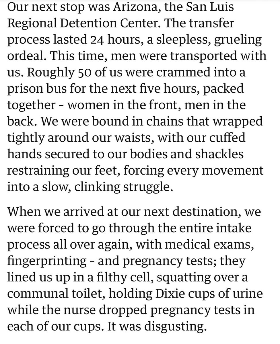 Everyone read this. This is our country now. This is how we’re treating human beings who’ve committed no crimes. Evil.