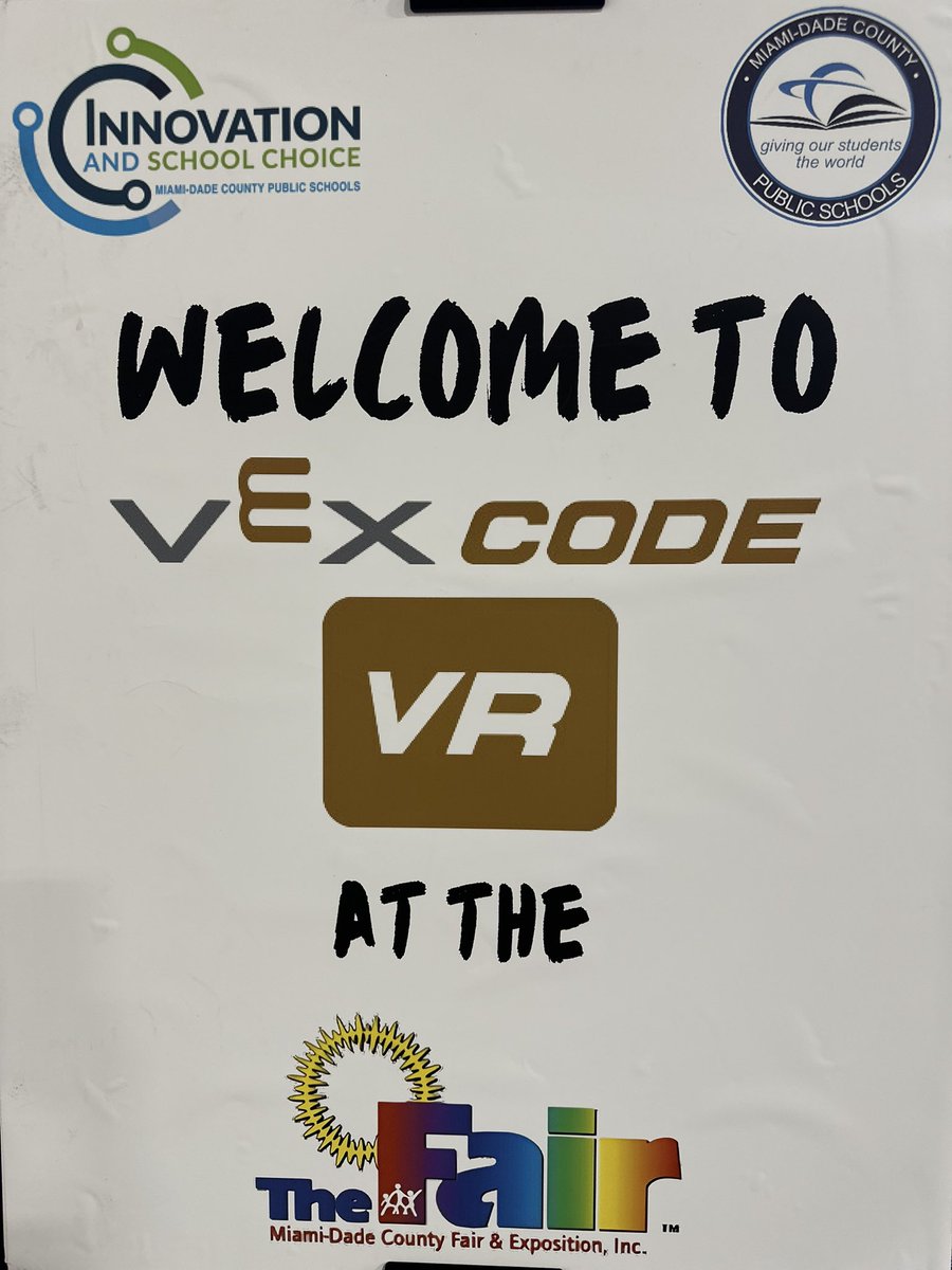 iLearnMDCPS (@ilearnmdcps) on Twitter photo 🎉 Congratulations to Our 2nd place team from <a href="/AcademyCoral/">Coral Park Christian Academy</a> for securing 2nd place in today’s VEXCode VR Challenge at the <a href="/miamiyouthfair/">miamiyouthfair</a>!💡
<a href="/iLearnMDCPS/">iLearnMDCPS</a> <a href="/SuptDotres/">Jose L. Dotres, Ed.D.</a> #YourBestChoiceMDCPS 🎉 Congratulations to Our 2nd place team from <a href="/AcademyCoral/">Coral Park Christian Academy</a> for securing 2nd place in today’s VEXCode VR Challenge at the <a href="/miamiyouthfair/">miamiyouthfair</a>!💡
<a href="/iLearnMDCPS/">iLearnMDCPS</a> <a href="/SuptDotres/">Jose L. Dotres, Ed.D.</a> #YourBestChoiceMDCPS