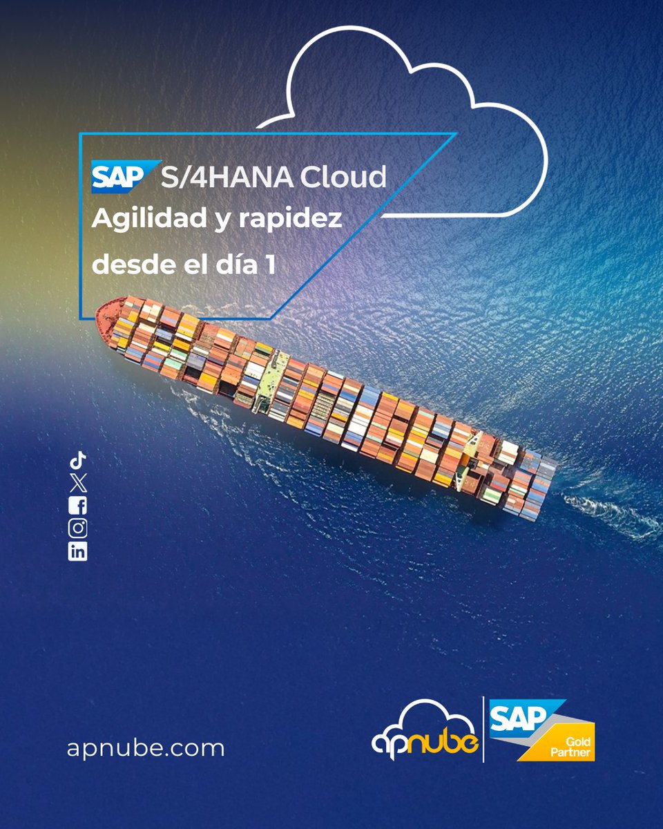 apnube's tweet photo. Con SAP S/4HANA Cloud Public Edition, obtén un ERP listo para optimizar procesos desde el día 1.
✅ Procesos listos para usar
✅ Herramientas de autoservicio
✅ Innovación sin complicaciones
Impulsa tu negocio hoy 👉 https://t.co/WMdZmZnAqt
#Innovacion #NegociosEnLinea https://t.co/EkCVBXKyVO