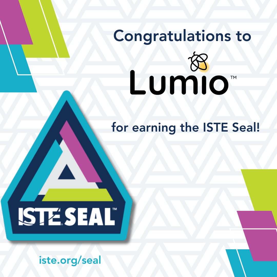 ISTEofficial's tweet image. 🎉 Congrats to SMART Technologies! @LumioSocial
has earned the ISTE Seal for its powerful interactive tools &amp;amp; real-time feedback that transform learning across all subjects. 
Learn more: hubs.ly/Q03cF89b0
#ISTESeal #EdTech #Lumio