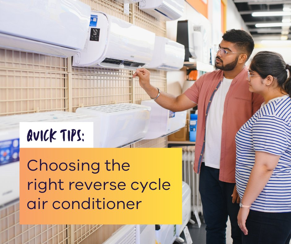 The right reverse cycle air conditioner for your home will save you money and increase your comfort. But understanding the specifications and ratings of different models can be tricky, here are some tips to help you make the right choice: solar.vic.gov.au/heating-and-co…
