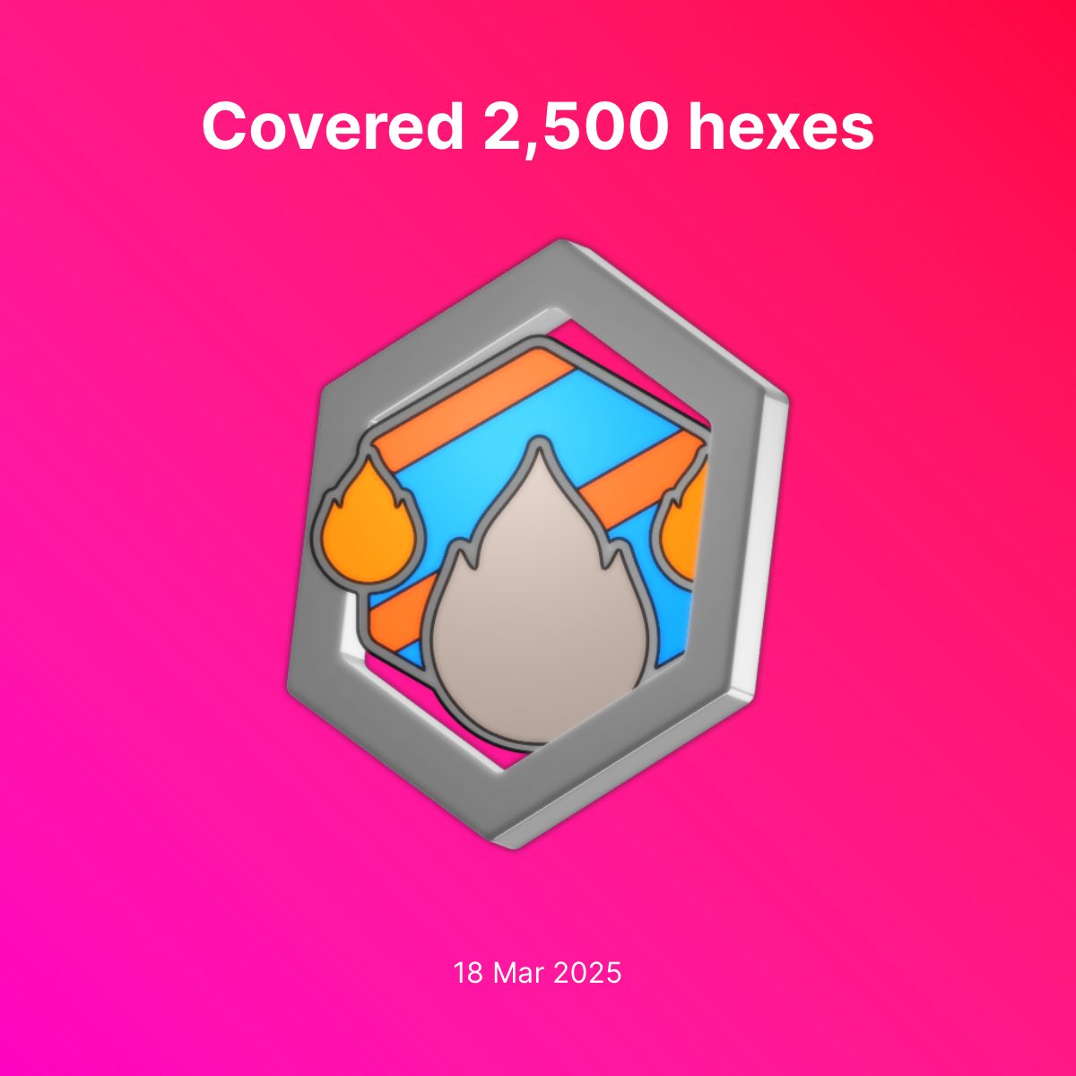 Ramaraosanni's tweet photo. I just unlocked the "Covered 2,500 hexes" achievement in #375go! 🎉

Join me and get a bonus when you sign up!

https://t.co/iRurgsvJap

#discovergo by @375ai_ https://t.co/UX6Yb7kXvj