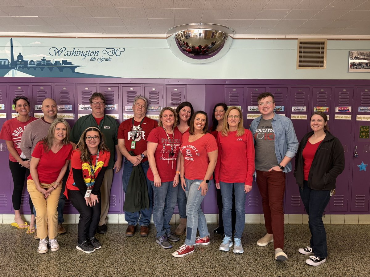 Medina City Teachers Association Executive Committee shows their support for Fair Funding in Public Education on Red for Ed day! #WeRMedina