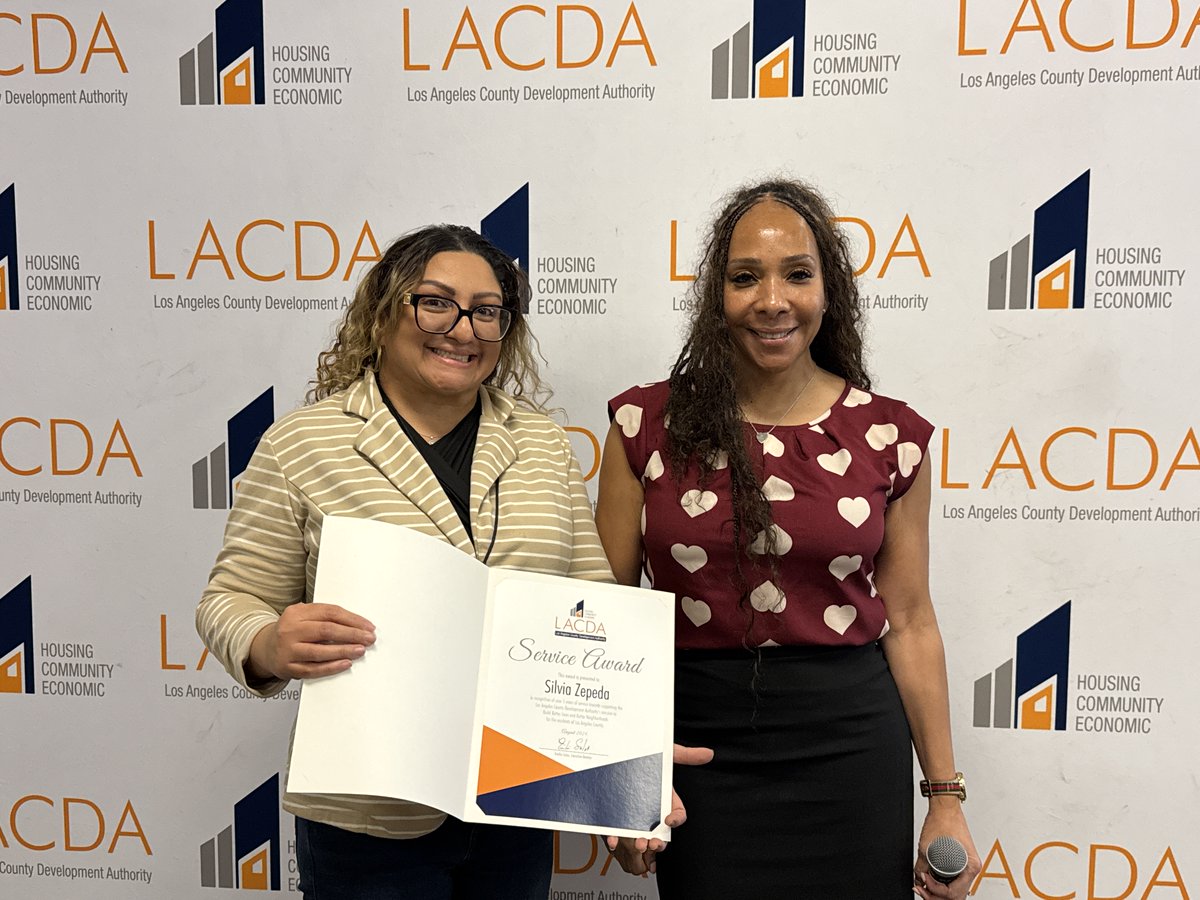 LACDevAuthority's tweet photo. Celebrating commitment! Last month, our Housing Assistance Division honored their team members with Employee Service Awards. This special event recognized employees who have reached 5, 10, and 20 years of service. Thank you to all our honorees for your hard work. #FBF #TeamLACDA https://t.co/aOnb3Pghnr
