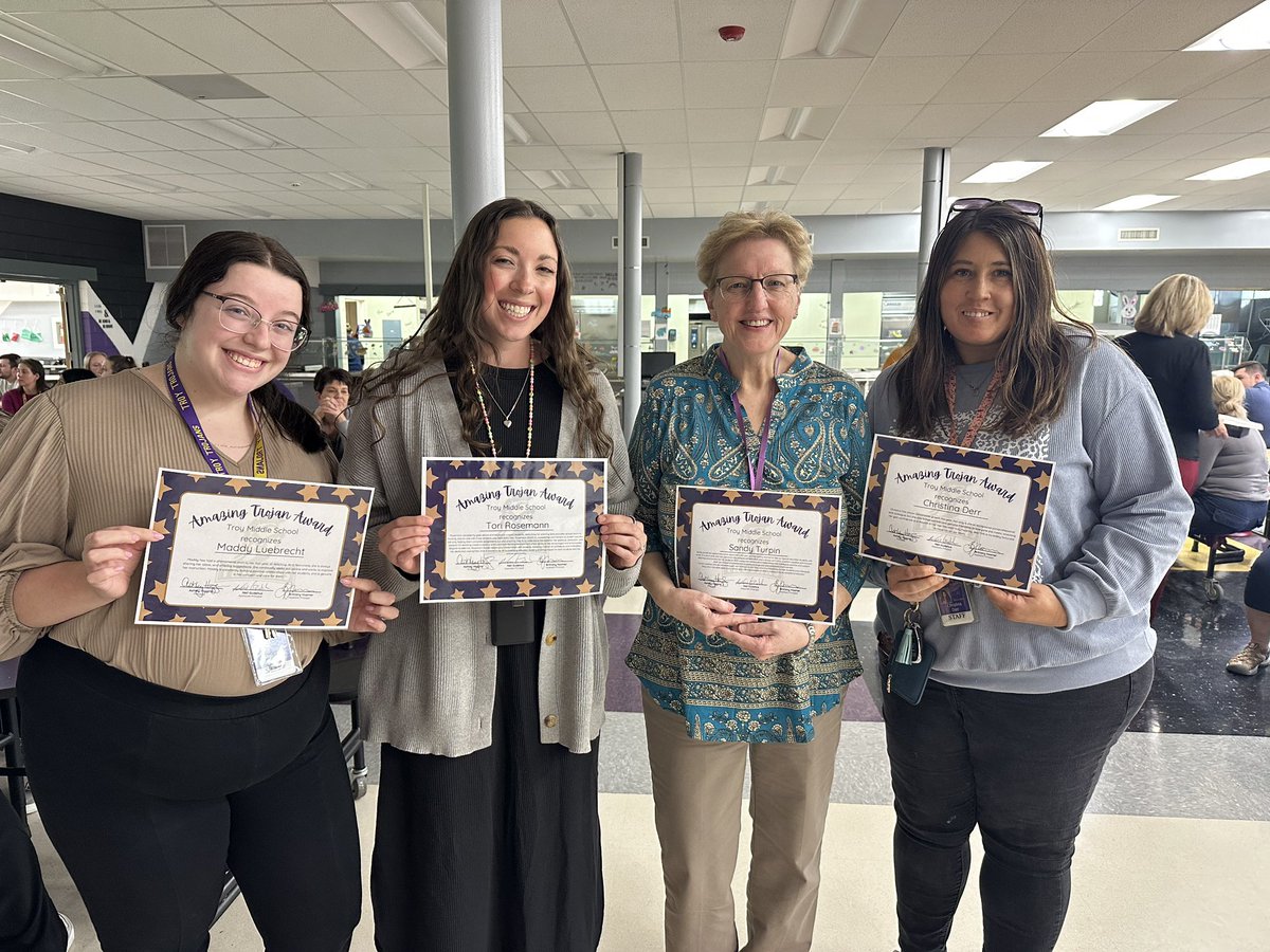 TMS_Trojans's tweet photo. Congratulations to our Amazing Trojan Award recipients!! TMS is so lucky to have you!!  #TMS #TrojanNation #Proud2BR3  #TrojansTogether #WeAreTroy #MakeExcellenceAHabit #ItsAGreatDayToBeATrojan https://t.co/mkfwejvRBK