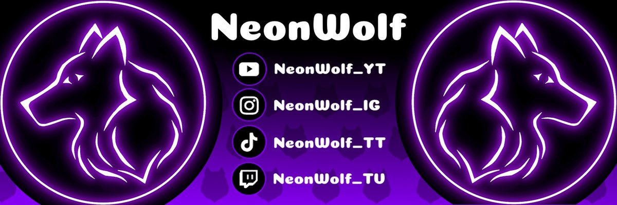 NeonWolf_X's tweet photo. New profile banner! 💜 https://t.co/37n4SJKsYr