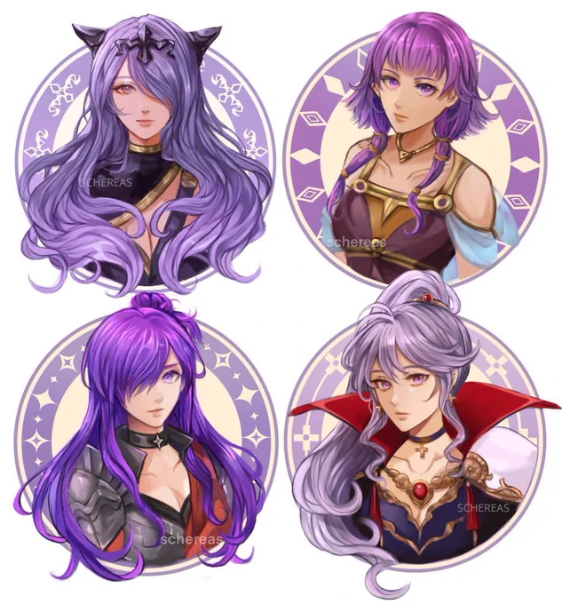 purple emblem  ft. camilla, lute, shez &amp; ishtar! #FireEmblem 