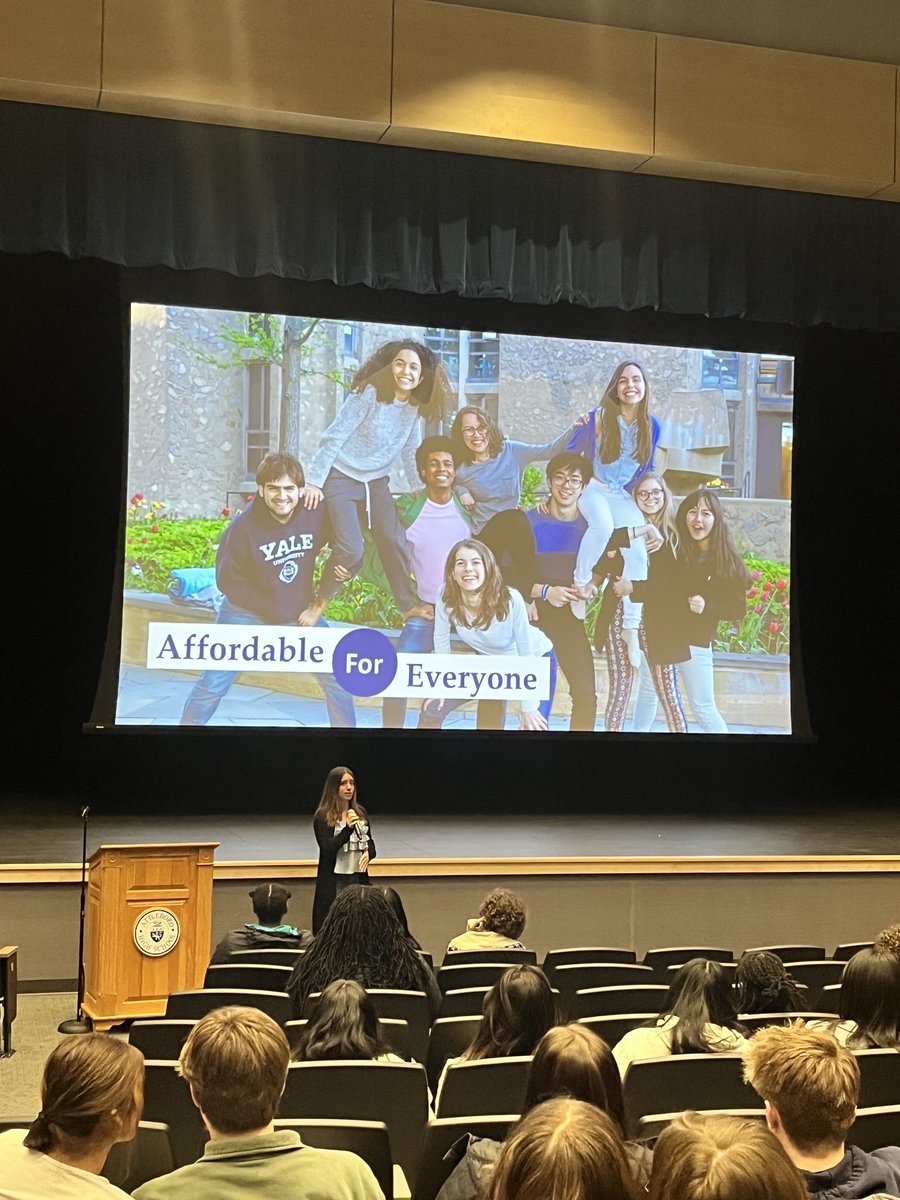 Thank you to ⁦a representative from ⁦<a href="/Yale/">Yale University</a>⁩ for coming to ⁦<a href="/AHS_Bluepride/">Attleboro High</a>⁩ today! Great advice on what it takes to get into an Ivy!