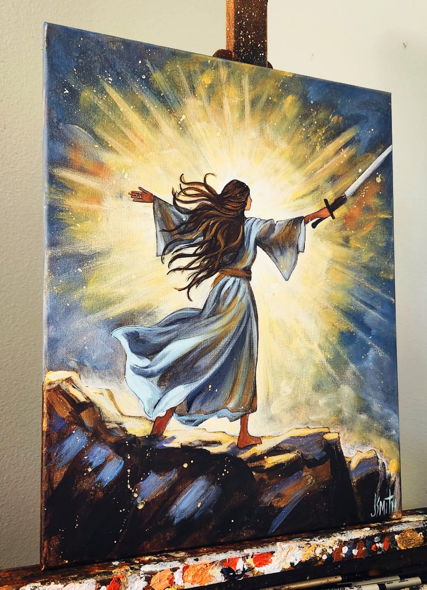 ArtistJSmith's tweet photo. Finished. 16x20 original painting on stretched canvas. 

Your PRAISE can change everything. God taught me this. 

Paul and Silas praised at the midnight hour... symbolic of the darkest part of the night. Many, including me are in the darkest part of their night facing mountains that won't move.

Paul and Silas genuinely praised God in their trials and the bible says, "suddenly there was such a violent earthquake that the foundations of the prison were shaken. At once all the prison doors flew open, and everyone’s chains came loose..."

Our praise can break our chains, shatter the foundations of that mountain, become the stone that takes out Goliath, the sword that severs that tormenting demon's head off, the wings that make us an eagle, the catalyst for our answered prayer...

How hard it is to find our praise in the face of great storm... but if we do, our praise will change everything. 

My storm is raging. But I am determined to praise the Lord.