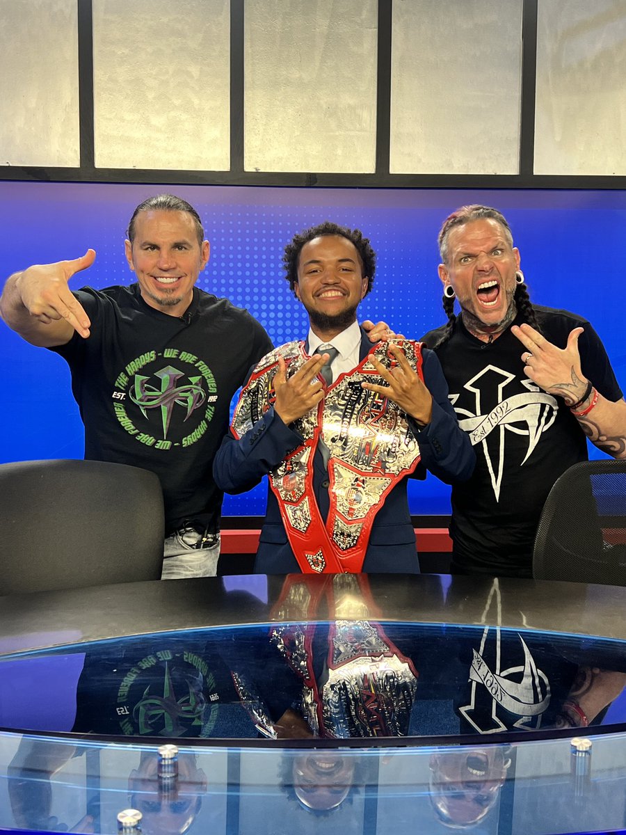 Don’t usually post much about my news career but this was one of the greatest days of my life, I GOT TO INTERVIEW THE HARDY BOYS!!!!!! #hardys #TNAwrestling