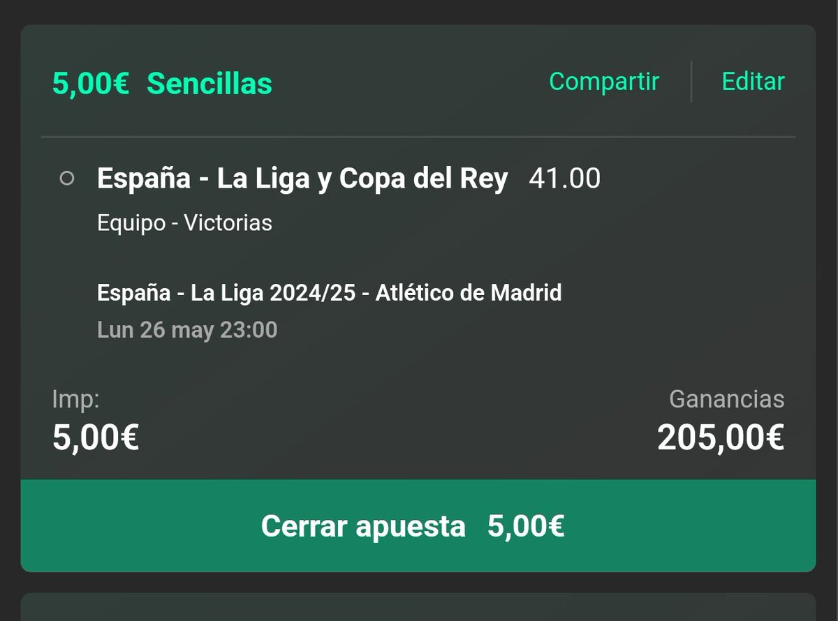 Gol de Conor Gallagher (@goldeconor4) on Twitter photo Gente, <a href="/bet365_es/">bet365 España</a> regala dinero... <a href="/41/">4</a> el doblete del <a href="/atleti/">Atlético de Madrid</a>
El que no crea que no venga😏😏 Gente, <a href="/bet365_es/">bet365 España</a> regala dinero... <a href="/41/">4</a> el doblete del <a href="/atleti/">Atlético de Madrid</a>
El que no crea que no venga😏😏