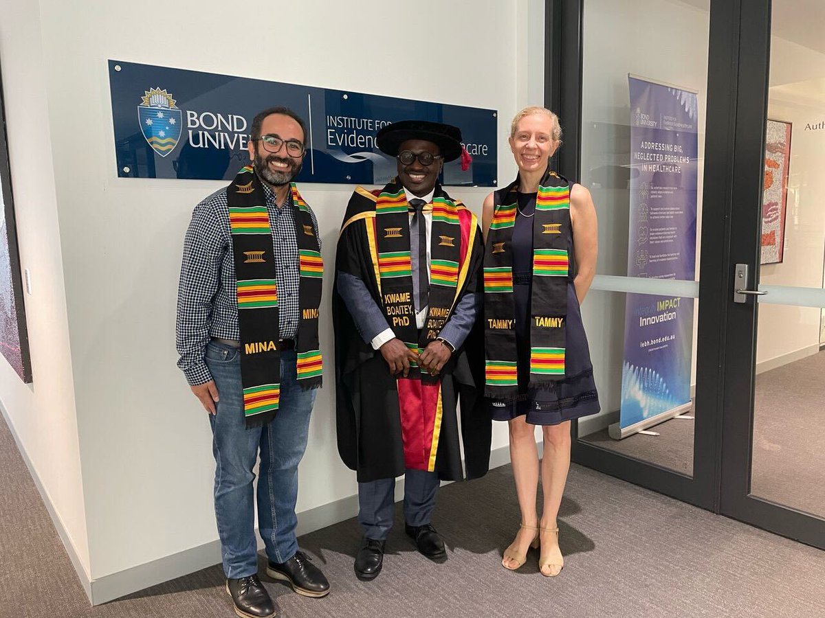 Institute for Evidence-Based Healthcare (@institute4ebh) on Twitter photo 🎓✨Congratulations to Dr. <a href="/PeprahBk/">Kwame peprah boaitey</a>! We are thrilled to announce he has recently graduated with his PhD: "Exploring the natural history of acute infections commonly seen in #primarycare in #antibioticstewardship" 🎉👏 <a href="/Mina_Bakhit/">Mina A. Th. Bakhit</a> <a href="/Tammy_Hoffmann/">Prof. Tammy Hoffmann</a> 🎓✨Congratulations to Dr. <a href="/PeprahBk/">Kwame peprah boaitey</a>! We are thrilled to announce he has recently graduated with his PhD: "Exploring the natural history of acute infections commonly seen in #primarycare in #antibioticstewardship" 🎉👏 <a href="/Mina_Bakhit/">Mina A. Th. Bakhit</a> <a href="/Tammy_Hoffmann/">Prof. Tammy Hoffmann</a>