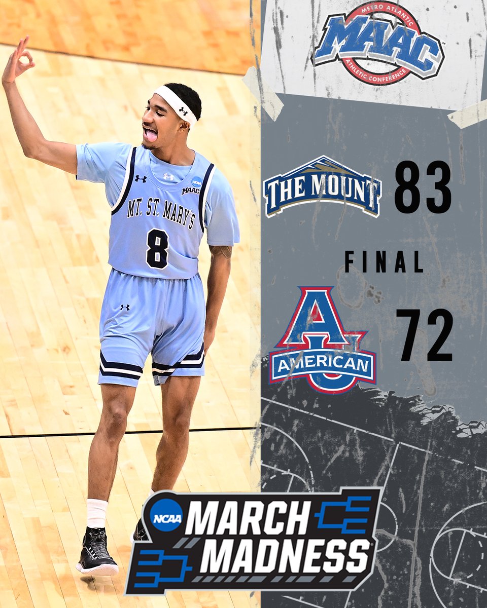 MetroConfHoops's tweet photo. Still DANCIN' 🕺

The Mount earns their 3rd NCAA Tournament win (1st while in the MAAC) behind Adebayo (22) and Cordilia (22) big nights!

Off to Raleigh ✈️

#MAACHoops x #MarchMadness x @MountHoops https://t.co/IPUsw1t1Tt