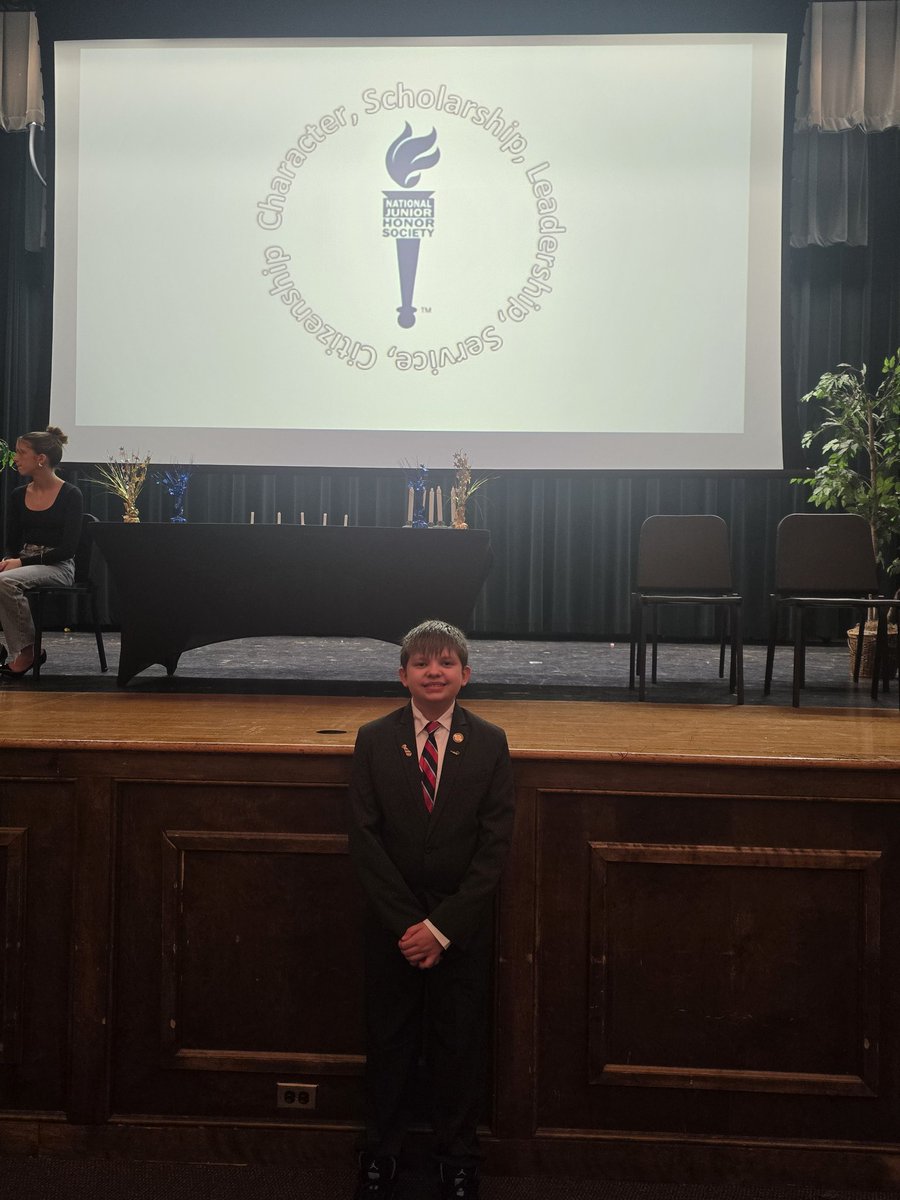 Congratulations to our GGF ambassador, <a href="/Mr_1_Bit/">Mr. 1 Bit 🦸‍♂️</a> for joining the National Junior Honor Society tonight. 

Psst...If you look closely, he is rocking two <a href="/FloridaGators/">Florida Gators</a> lapel pins. 

Go Gators!