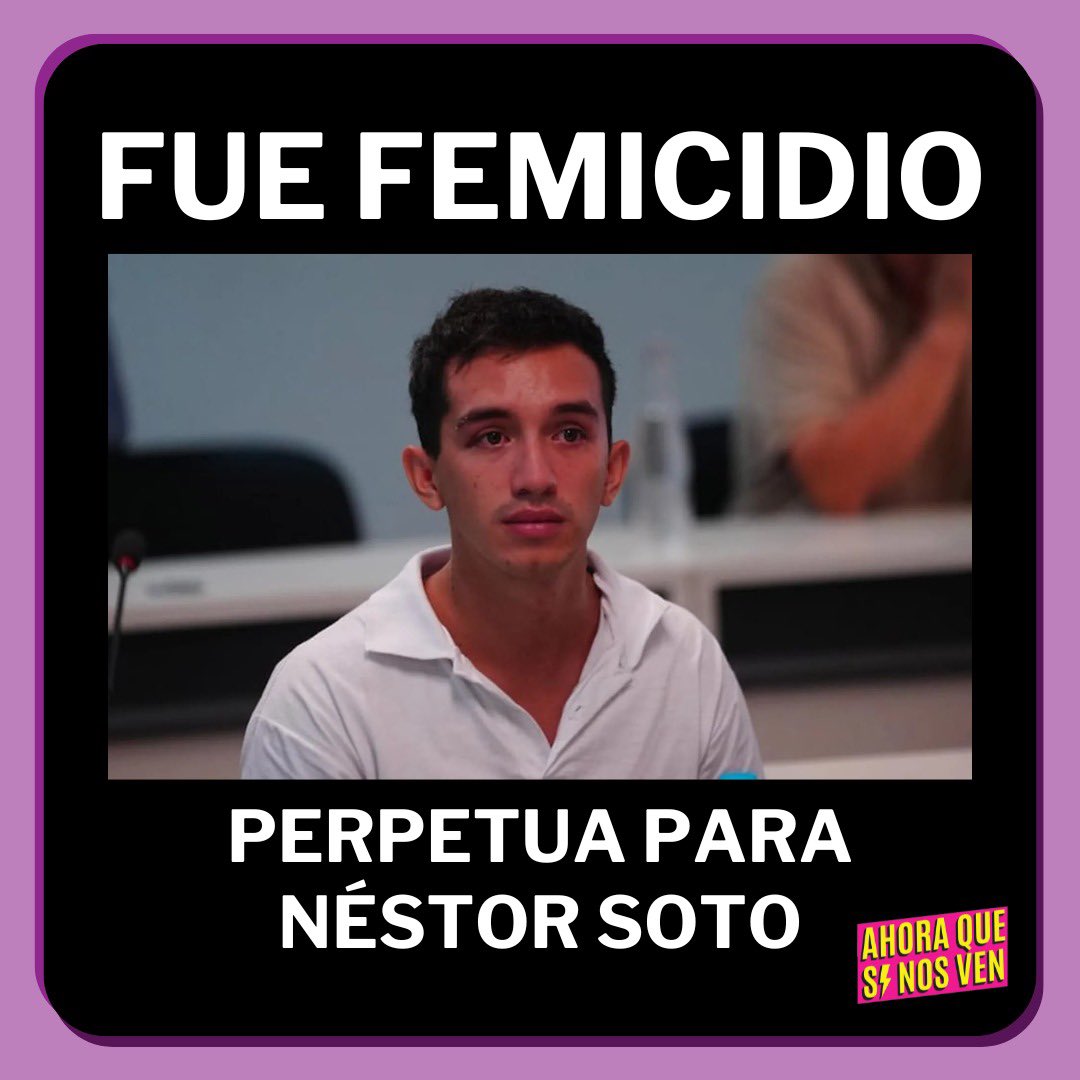 Fue femicidio. Perpetua para Néstor Soto.