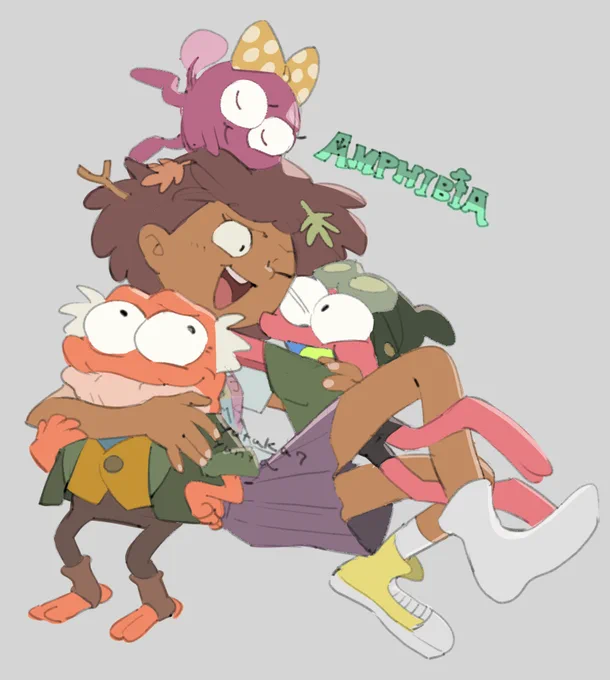 アンフィビアを最後まで観ました記念。よかった…!#amphibia #amphibiafanart 
