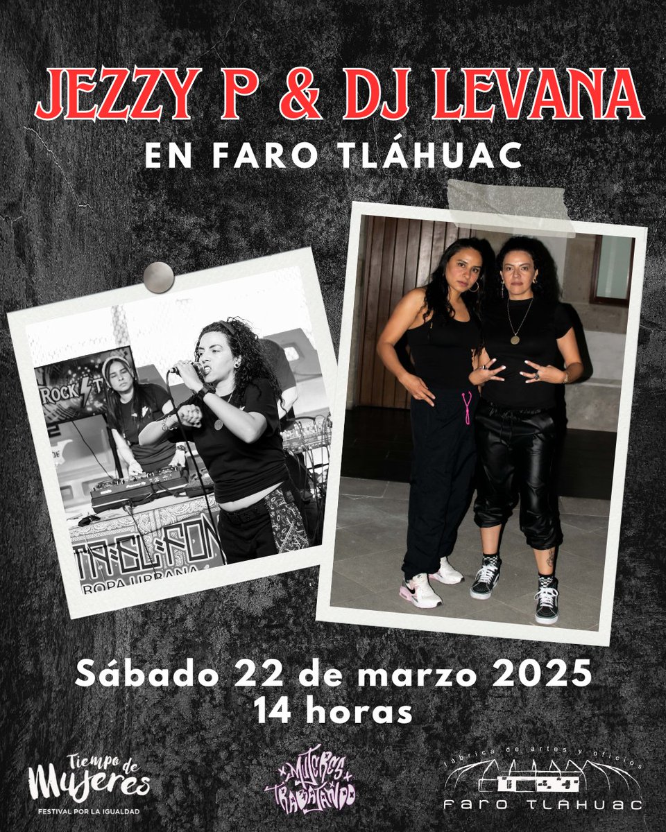 jezzy_p's tweet photo. Este sábado 22 nos estaremos presentando en @farotlahuac en el marco del Festival Tiempo de Mujeres. 'Sororama' será un encuentro de raperas al sur de la CDMX. La entrada es libre, inicia a las 14 hrs. ¡Te esperamos! 🔥🔥🔥 https://t.co/gYmocWv4hx